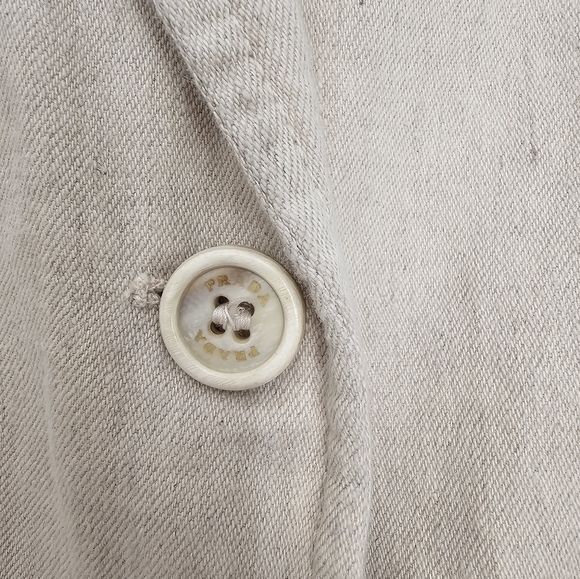 PRADA linen blend blazer jacket - Picture 4 of 7